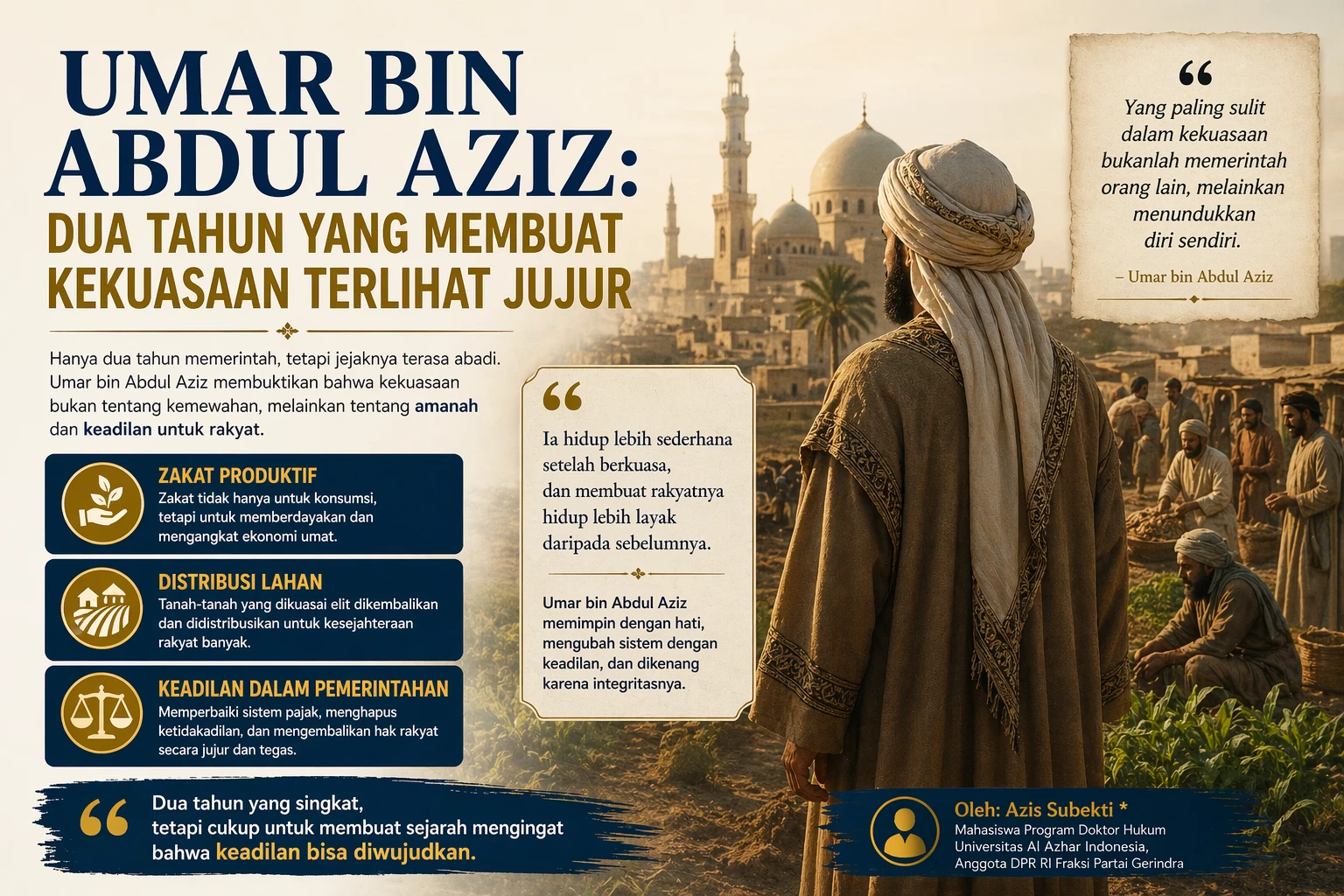 Umar bin Abdul Aziz: Dua Tahun yang Membuat Kekuasaan Terlihat Jujur ...